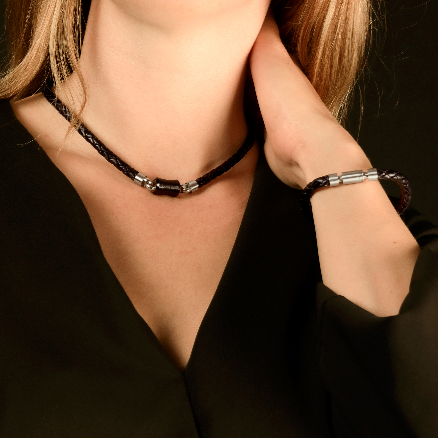 K111.SW Lederkette Herren